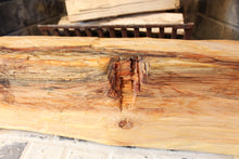 Load image into Gallery viewer, Hand-Hewn Mantel - Spalted White Pine with Boiled Linseed Oil #005