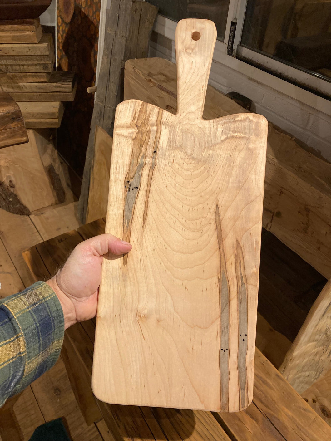 Ambrosia Maple Paddle Cutting Board -- Medium