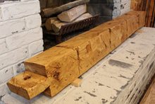 Load image into Gallery viewer, Hand-Hewn Mantel - White Pine with Golden Oak Finish  #001