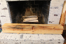 Load image into Gallery viewer, Hand-Hewn Mantel - Spalted White Pine with Boiled Linseed Oil #005